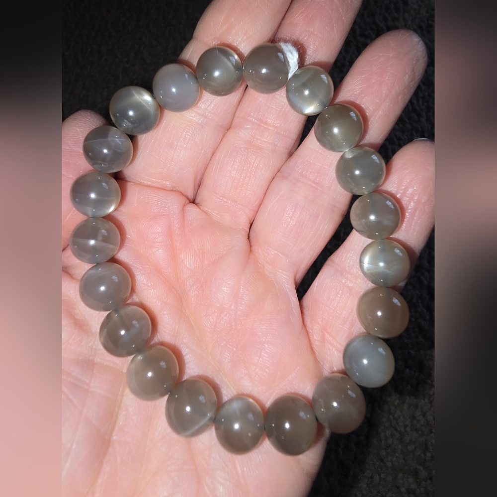 10mm Gray Moonstone Bracelet #2 ON SALE 🔥